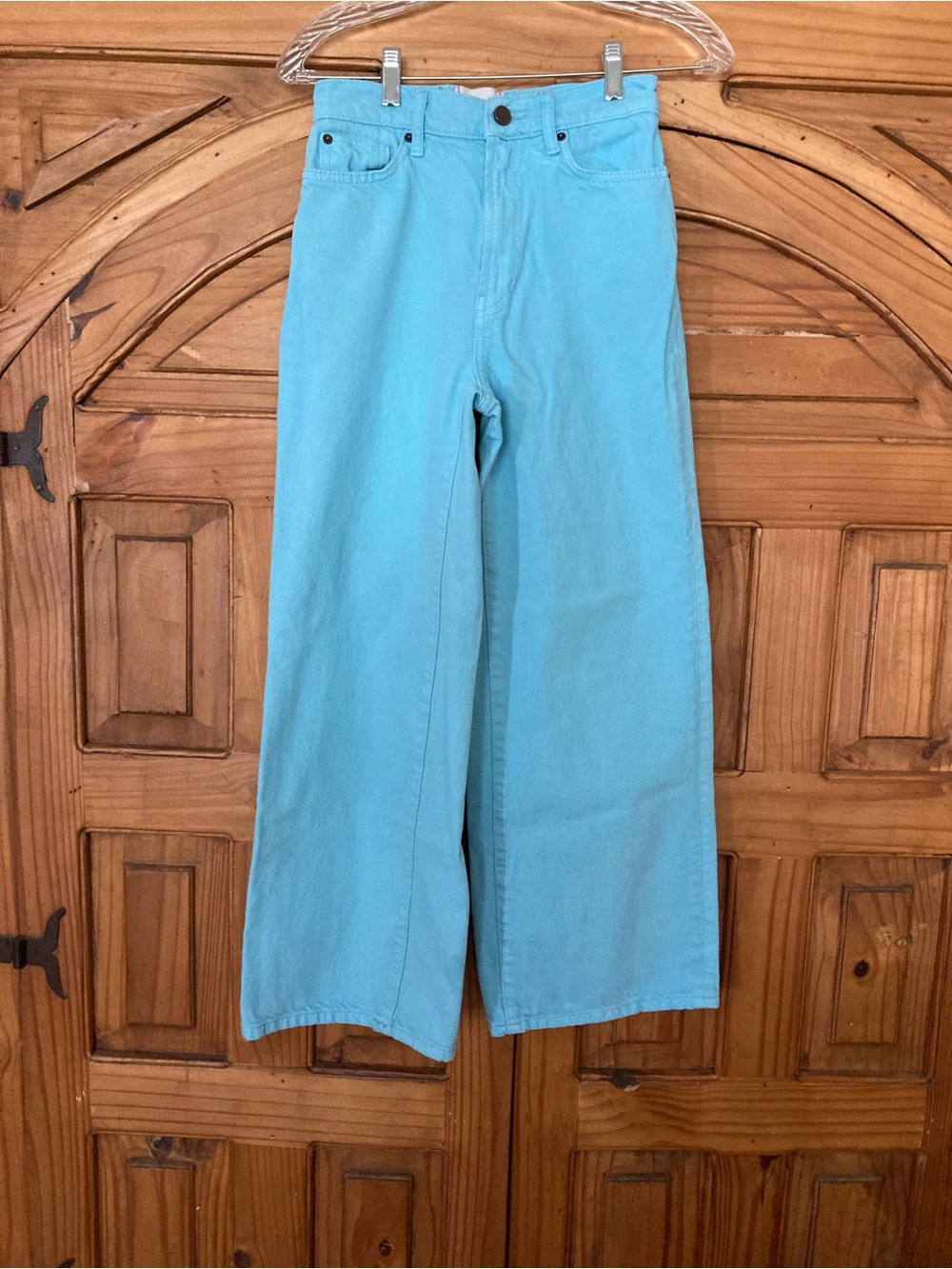 BDG High-Waisted Wide-Leg Women's Jeans in Light Turquoise 25